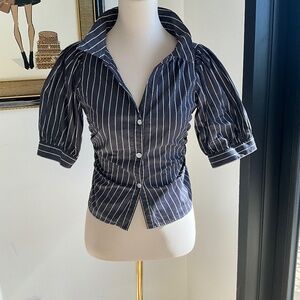 Rebecca Taylor Isla Striped Poplin Shirt